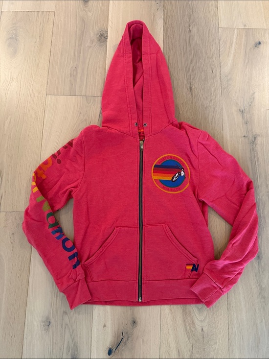 Aviator Nation Tops - Aviator nation Zip-Up Hoodie with Colorful Badge